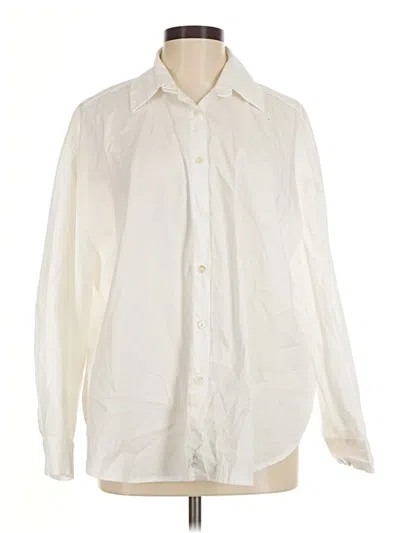 Pre-owned Olivaceous Long Sleeve Button Down Shirt In Ivory