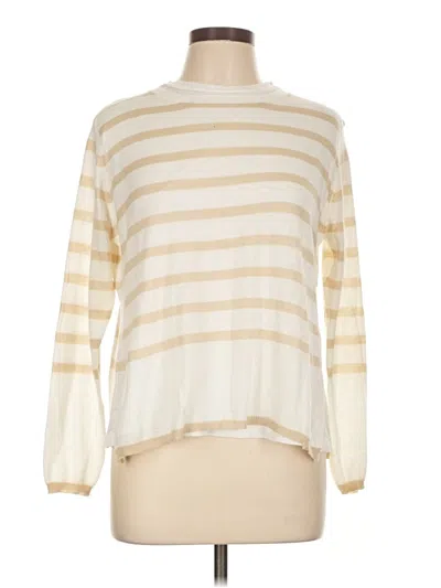 Pre-owned Olivaceous Long Sleeve Top Ivory Turtleneck Tops