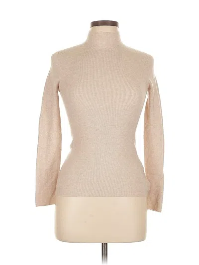 Pre-owned Olivaceous Long Sleeve Top Tan Turtleneck Tops In Brown