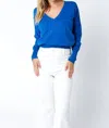 Olivaceous Loren Sweater In Blue In Blue