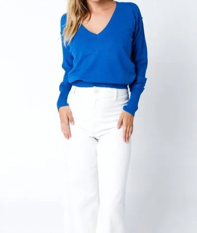 Olivaceous Loren Sweater In Blue