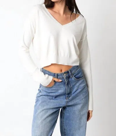Olivaceous Loren Sweater In Off White