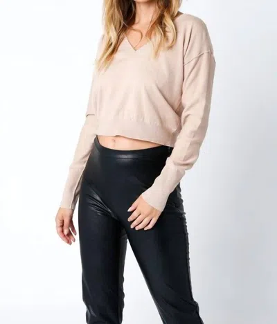 Olivaceous Loren Sweater In Taupe In Grey