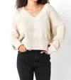 Olivaceous Louise Sweater In Beige In Multi