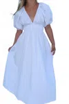 Olivaceous Marco Maxi Dress In White In White