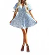 Olivaceous Margaret Mini Dress In Blue In Blue