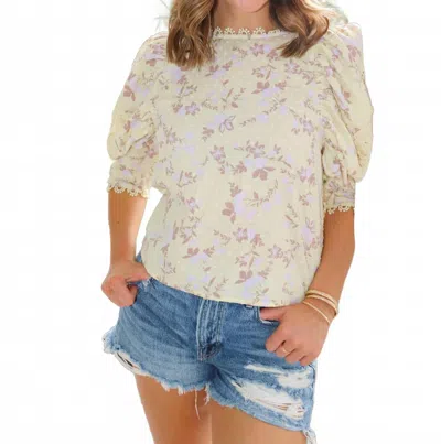 Olivaceous Marigold Top In Beige In Neutral