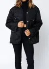 Olivaceous Melinda Quilted Jacket In Black In Black