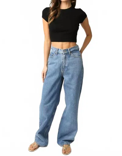 Olivaceous Miami Fitted Ribbed Short Sleeve Crop Top In Black