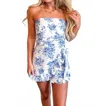 Olivaceous Nautical Bloom Romper In White/blue In Multi