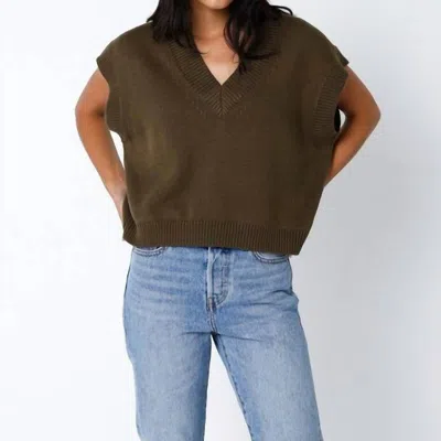 Olivaceous Norah Sweater Vest In Brown