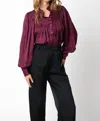 Olivaceous Ophelia Blouse In Sangria In Yellow