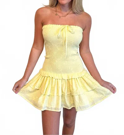 Olivaceous Perfect Spring Dress In Yellow