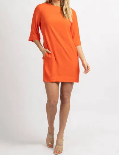 Olivaceous Pocket Tunic Dress In Orange