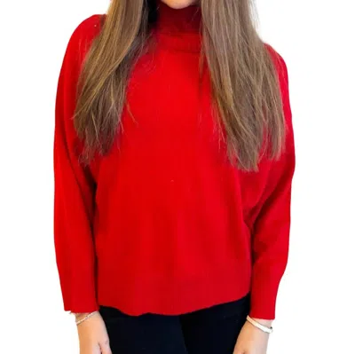 Olivaceous Poinsettia Sweater In Red