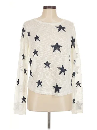 Pre-owned Olivaceous Pullover Sweater In White