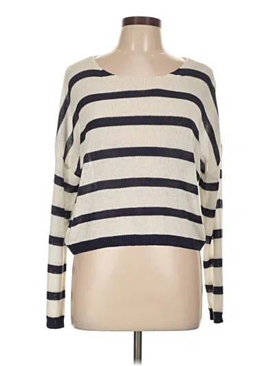 Pre-owned Olivaceous Pullover Sweater In White