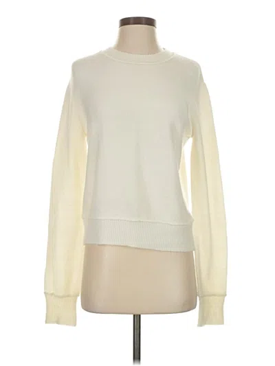Pre-owned Olivaceous Pullover Sweater In White