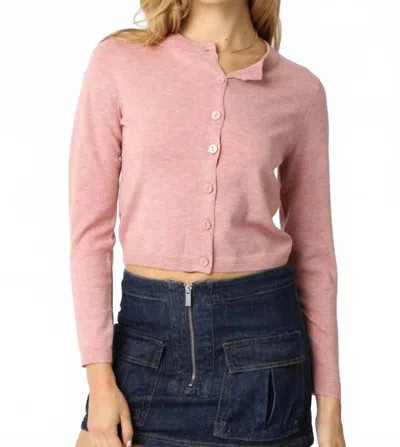 Olivaceous Rhodes Knit Cardigan In Dusty Blush In Pink