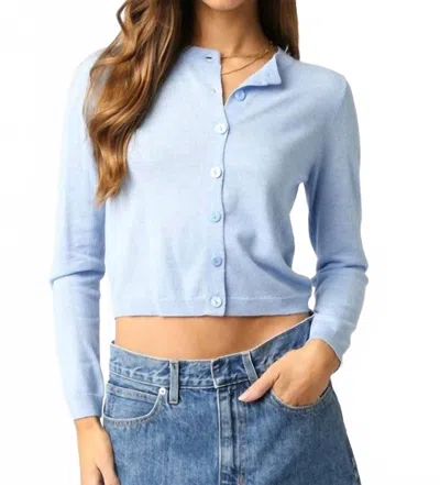 Olivaceous Rhodes Knit Cardigan In Light Blue