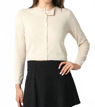 Olivaceous Rhodes Knit Cardigan In Natural In Neutral