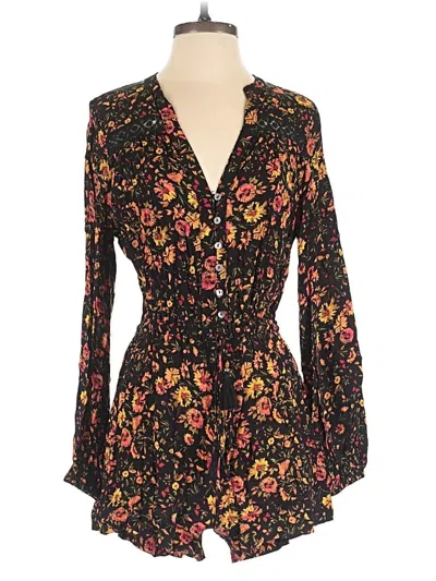 Pre-owned Olivaceous Romper In Black