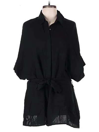 Pre-owned Olivaceous Romper In Black