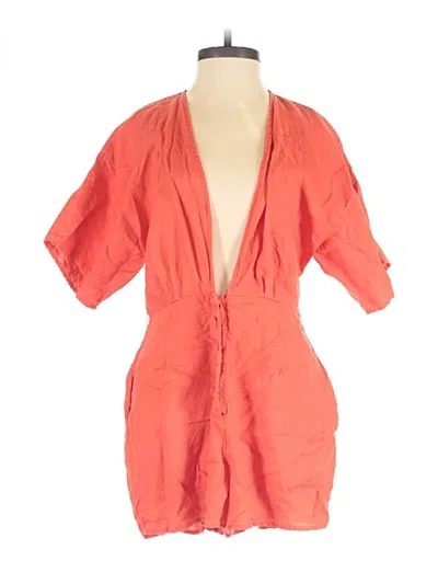 Pre-owned Olivaceous Romper In Orange
