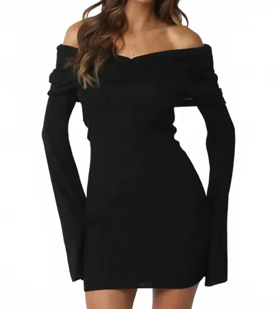 Olivaceous Rubi Knit Dress In Black