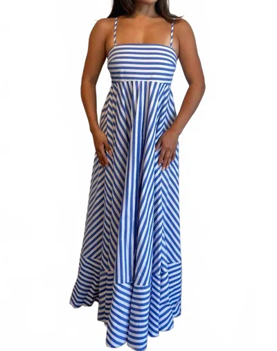 Olivaceous Ruby Tide Dress In Blue