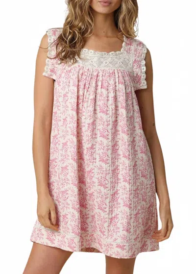 Olivaceous Selah Lace Trimmed Mini Dress In Pink