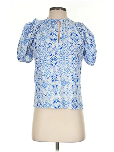 Pre-owned Olivaceous Short Sleeve Blouse In Blue