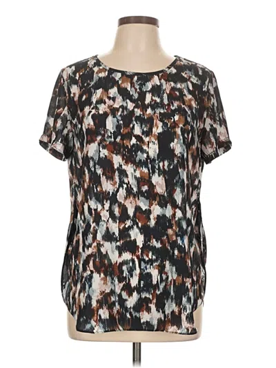 Pre-owned Olivaceous Short Sleeve Blouse In Brown