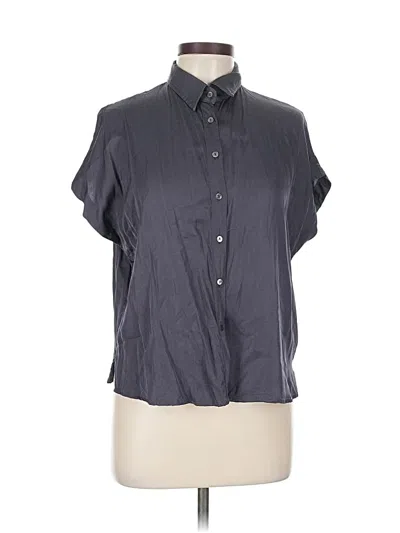 Pre-owned Olivaceous Short Sleeve Blouse In Gray