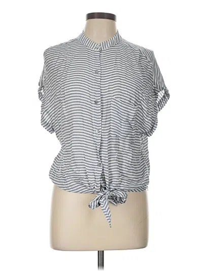 Pre-owned Olivaceous Short Sleeve Blouse In Gray