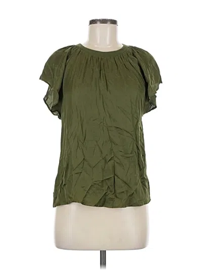 Pre-owned Olivaceous Short Sleeve Blouse In Green