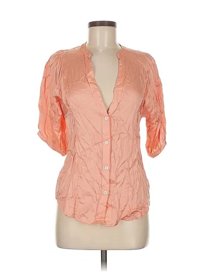 Pre-owned Olivaceous Short Sleeve Blouse In Orange