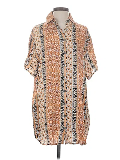 Olivaceous Short Sleeve Blouse In Multi