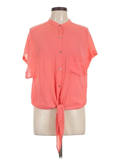 Pre-owned Olivaceous Short Sleeve Blouse In Orange