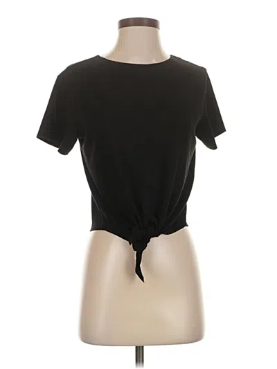 Pre-owned Olivaceous Short Sleeve Top Black Keyhole Neckline Tops