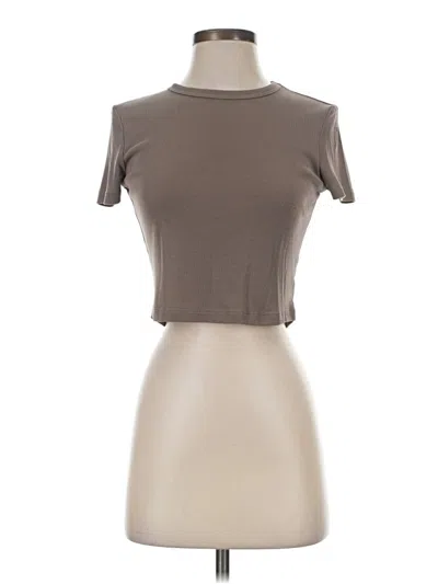 Pre-owned Olivaceous Short Sleeve Turtleneck In Brown