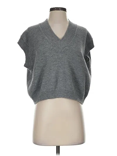 Pre-owned Olivaceous Short Sleeve Turtleneck In Gray
