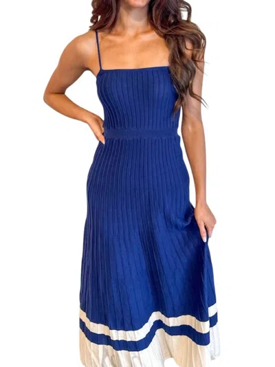 Olivaceous Sideline Strut Maxi Dress In Navy In Blue