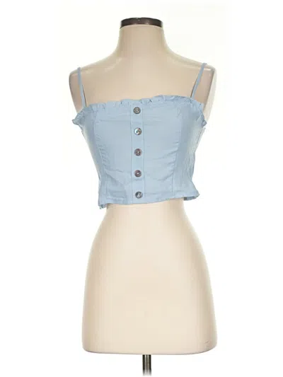 Pre-owned Olivaceous Sleeveless Blouse In Blue