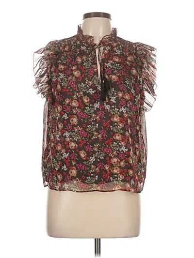 Pre-owned Olivaceous Sleeveless Blouse In Brown