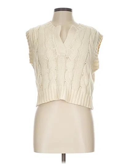 Pre-owned Olivaceous Sleeveless Blouse In Ivory