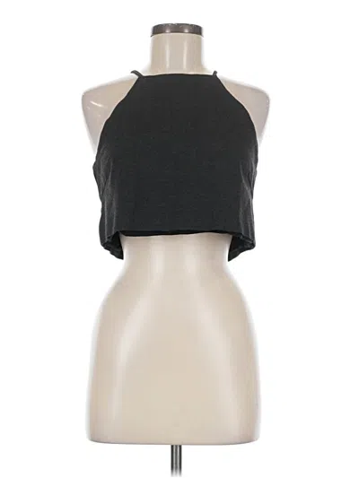 Pre-owned Olivaceous Sleeveless Top Gray Halter Neckline Tops