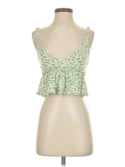 Pre-owned Olivaceous Sleeveless Top Green Sweetheart Neckline Tops
