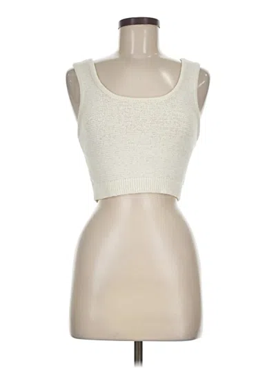 Pre-owned Olivaceous Sleeveless Top Ivory Sweetheart Neckline Tops
