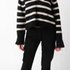 OLIVACEOUS STRIPED SWEATER